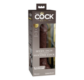 King Cock Elite 7 Inch Dual Density Dildo Brown