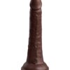 King Cock Elite 7in Dildo Dual Density w/Suction Cup Brown