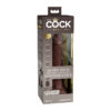 King Cock Elite 7in Vibrating Remote Dildo Brown