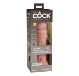 King Cock Elite 8in Vibrating Silicone Dildo Light
