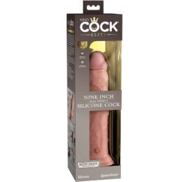 King Cock Elite 9in Dildo Dual Density w/Suction Cup Light