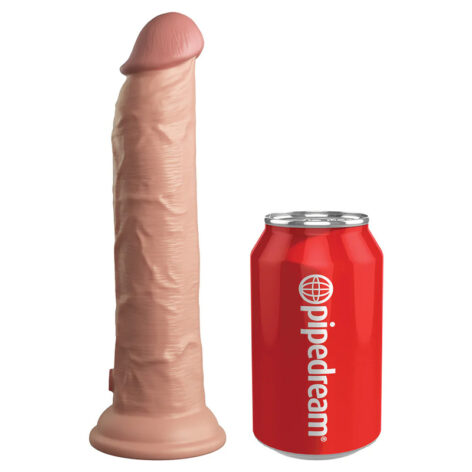 King Cock Elite 9in Dildo Vibe Remote w/Suction Cup Beige