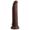 King Cock Elite 9in Dildo Vibe Remote w/Suction Cup Brown