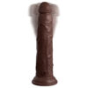 King Cock Elite 9in Dildo Vibe Remote w/Suction Cup Brown