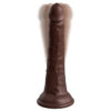 King Cock Elite Dildo 7in Vibrating Remote w/Suction Cup Brown