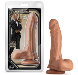 Secret Agent Dildo Loverboy 8.25in w/Balls Mocha