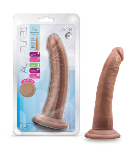 7" Jack Dildo Au Naturel Sensa Feel Mocha