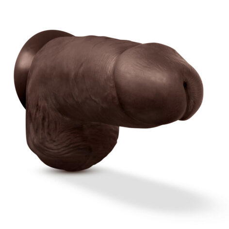 Chub Dildo Au Naturel 10in w/Balls Chocolate