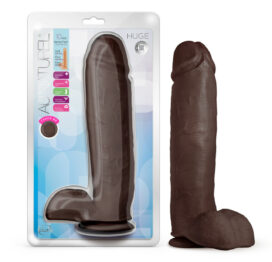 Huge Au Naturel 10in Dildo w/Balls Chocolate