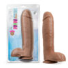 Huge Au Naturel 10in Sensa Feel Dildo Mocha