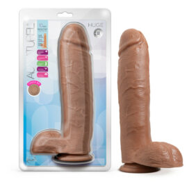 Huge Au Naturel 10in Sensa Feel Dildo Mocha