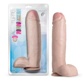 Huge Au Naturel 10in Sensa Feel Dildo Vanilla