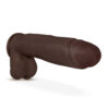 Huge Dildo Au Naturel 10in w/Balls Chocolate Black