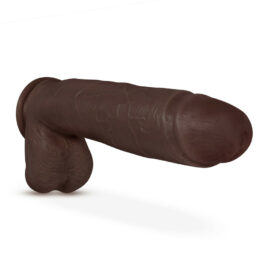 Huge Dildo Au Naturel 10in w/Balls Chocolate Black Huge Dildo Au Naturel 10in w/Balls Chocolate Black