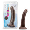 Jack Dildo Au Naturel 7in w/Suction Cup Chocolate, Blush