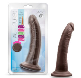 Jack Dildo Au Naturel 7in w/Suction Cup Chocolate, Blush