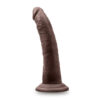 Jack Dildo Au Naturel 7in w/Suction Cup Chocolate, Blush