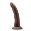 Jack Dildo Au Naturel 7in w/Suction Cup Chocolate, Blush