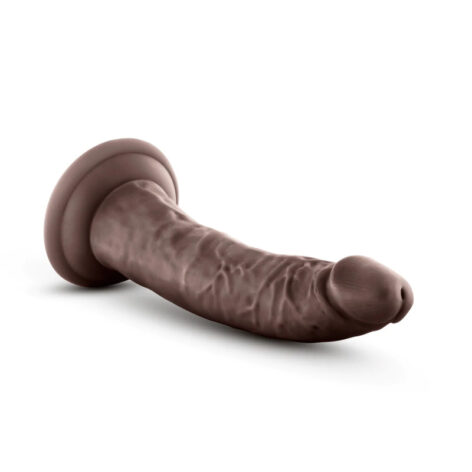 Jack Dildo Au Naturel 7in w/Suction Cup Chocolate, Blush