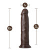 Jackson Dildo Au Naturel 9in Chocolate, Blush