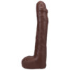 Anton Harden Dildo 11in w/Balls Chocolate Black, Doc Johnson