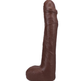 Anton Harden Dildo 11in w/Balls Chocolate Black, Doc Johnson