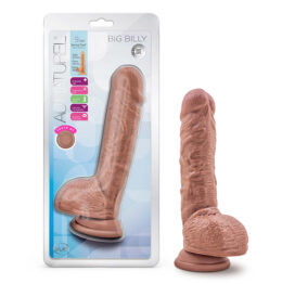 Big Billy Au Naturel 9in Dildo w/Balls Mocha