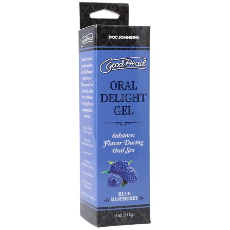 GoodHead Oral Delight Gel Blue Raspberry 4oz, Doc Johnson