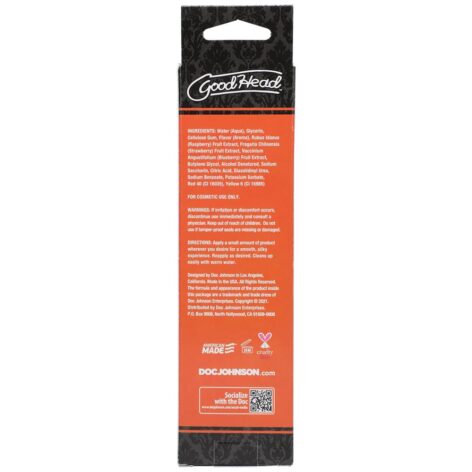 GoodHead Oral Delight Gel Peach 4oz, Doc Johnson