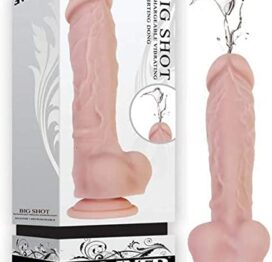 Big Shot Vibrating Squirting 8" Dong Light Beige