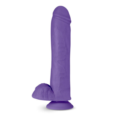 Bold Big John Dildo Au Naturel 11in w/Balls Purple, Blush