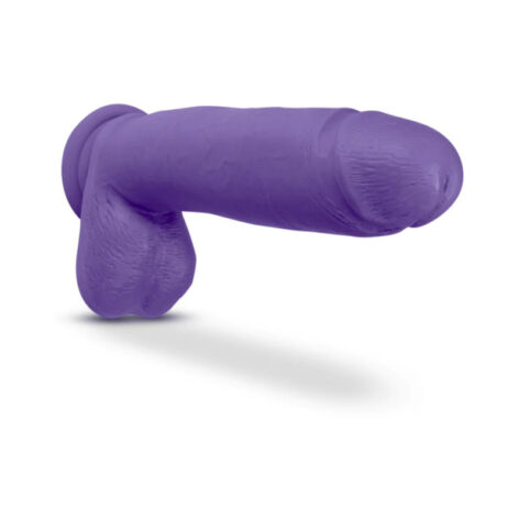 Bold Huge Dildo Au Naturel 10in w/Balls Purple, Blush