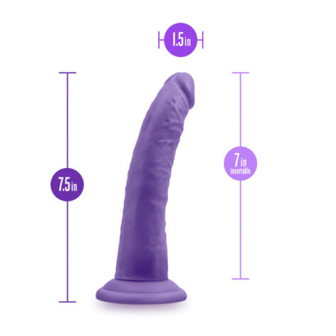 Bold Jack Dildo Au Naturel 7in w/Suction Cup Purple, Blush