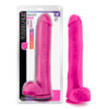 Daddy Au Naturel Bold 14in Dildo w/Balls Pink