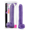 Daddy Au Naturel Bold 14in Dildo w/Balls Purple