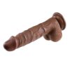 Evolved Realistic Dildo 8 Inch w/Balls Dark