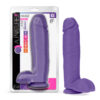 Huge Au Naturel Bold 10in Dildo w/Balls Purple