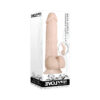 Real Supple Poseable Girthy 8.5in Dildo w/Balls Beige