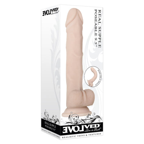 Real Supple Poseable 9.5" Dildo Light Beige