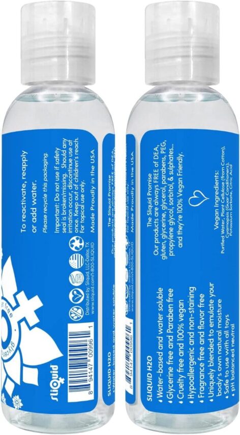 Sliquid H2O Natural Intimate Lubricant 2oz (60ml)