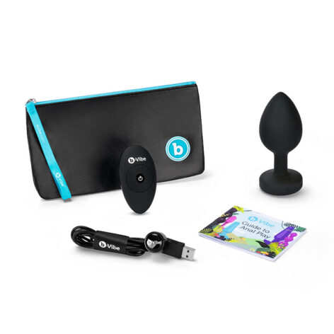 b-Vibe Vibrating Jewel Anal Plug XXL Black