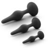 Anal Adventures Beginner Plug Kit 3pc Black, Blush