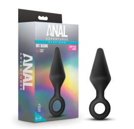 Anal Adventures Loop Plug Large Black, Blush