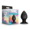 Anal Adventures Stout Plug Large Black, Blush