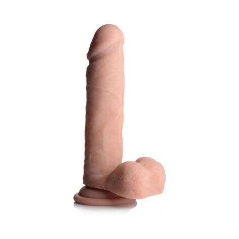 Big Shot 7" Vibrating Dildo w/Suction Cup Remote Light Beige