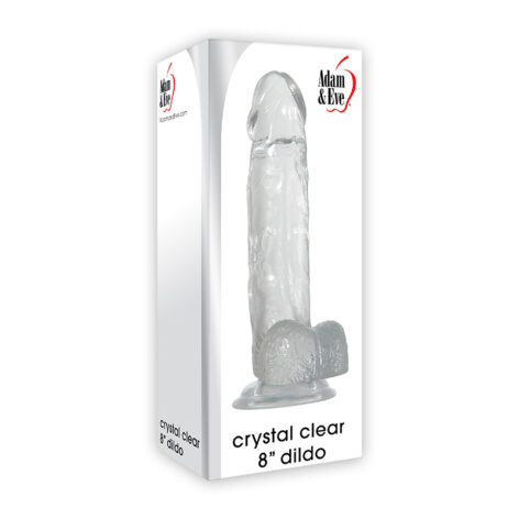 Crystal Clear 8" Dildo w/Balls, Adam & Eve