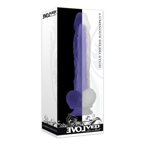 Luminous Dildo Stud 10.5in Silicone Glow, Evolved