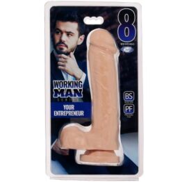 Working Man Your Entrepreneur 8in Dildo w/Balls Light