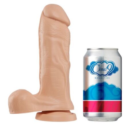 Working Man Your Rock Star 7in Dildo w/Balls Beige, Cloud 9