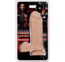 Working Man Your Rock Star 7in Dildo w/Balls Light